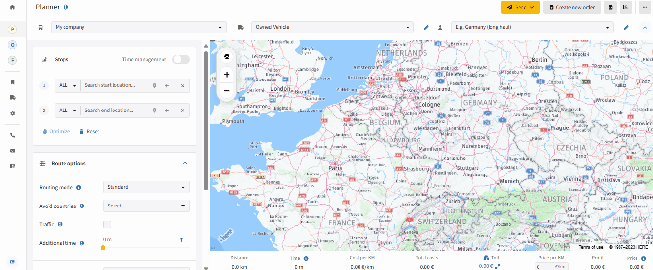Truck Route Planner for all Europe