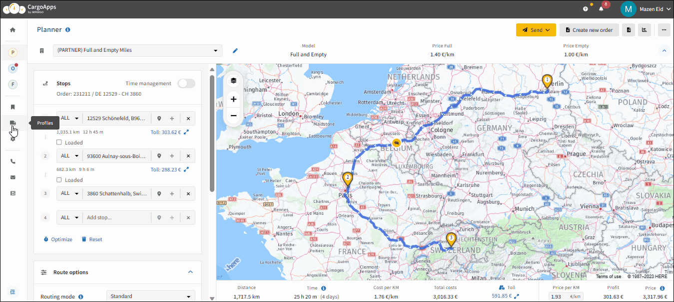 Truck Route Planner for all Europe