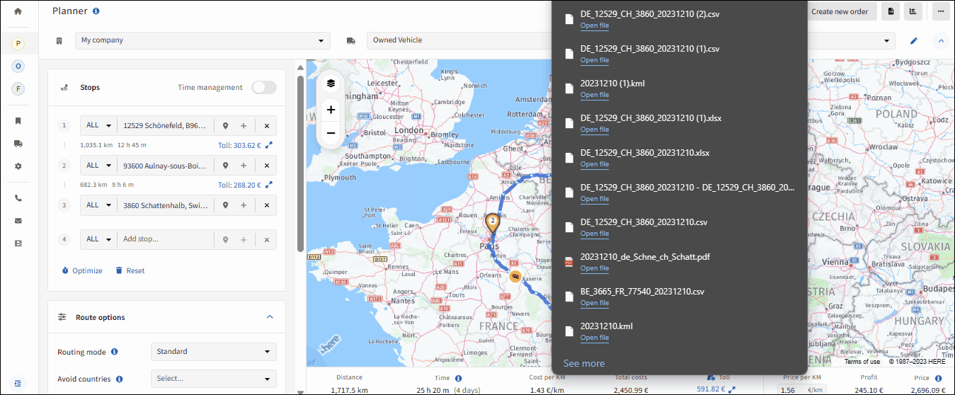 Truck Route Planner for all Europe