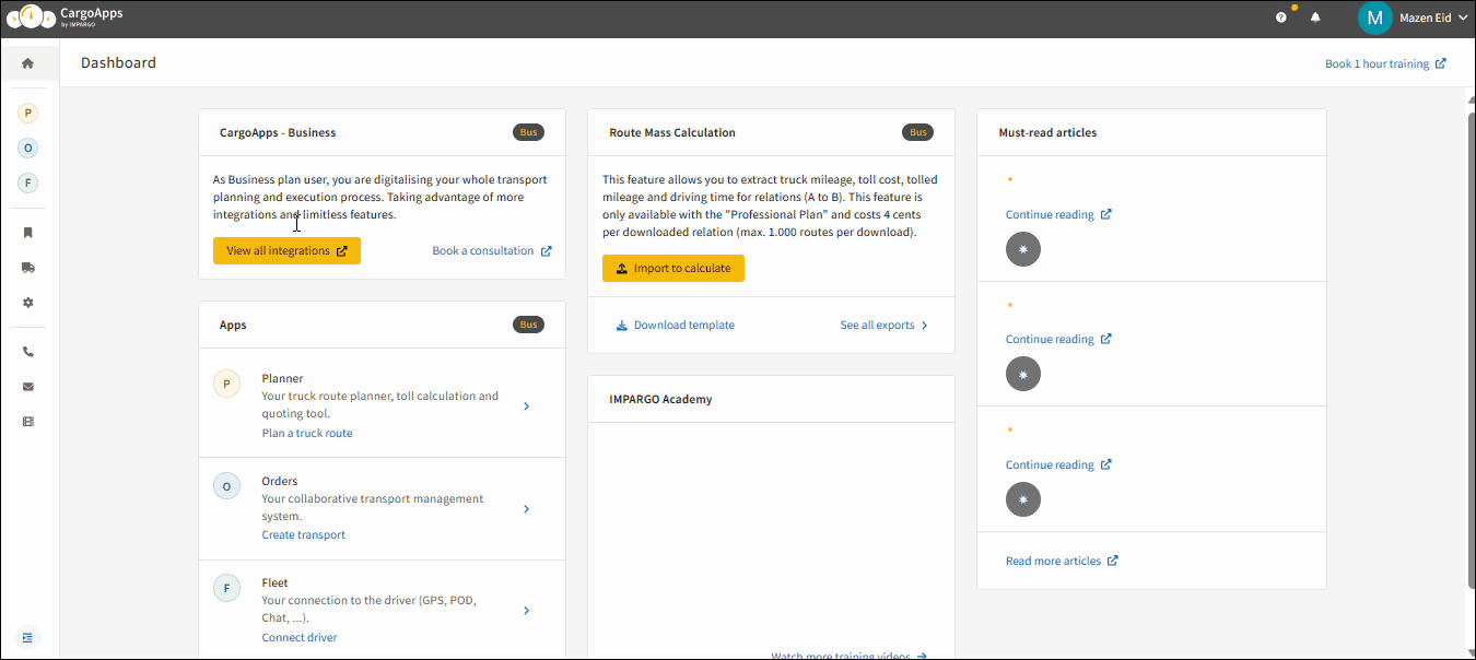 Fleet management system for dispatchers track truck drivers