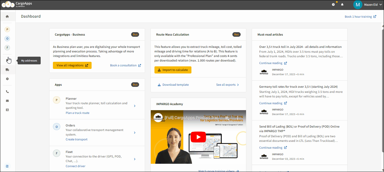 Fleet management system for dispatchers track truck drivers