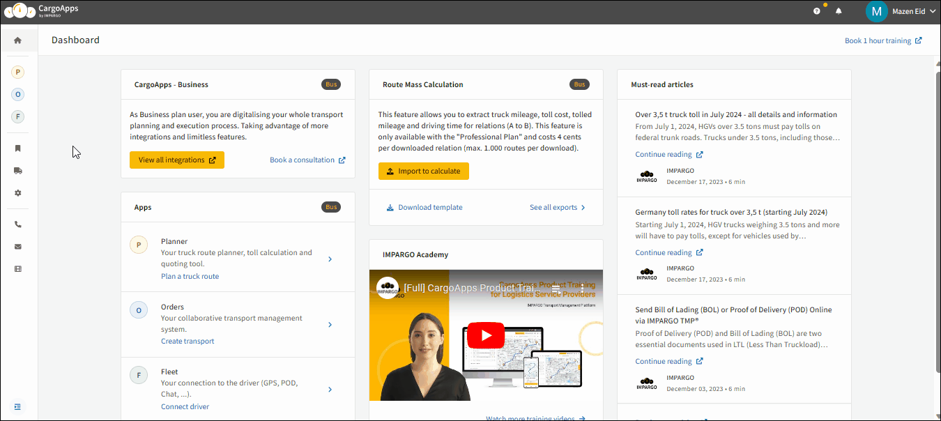 Fleet management system for dispatchers track truck drivers