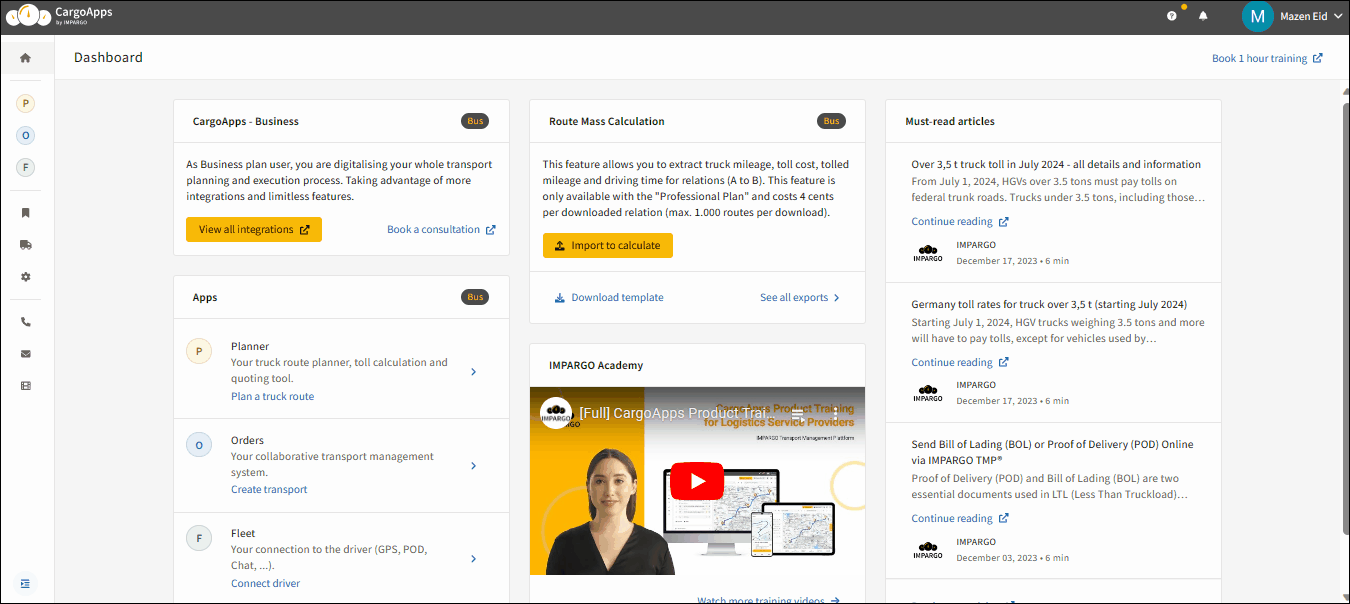 Fleet management system for dispatchers track truck drivers