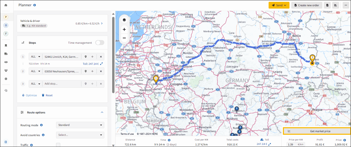 TMS LKW HGV Route Planner Software Market Price