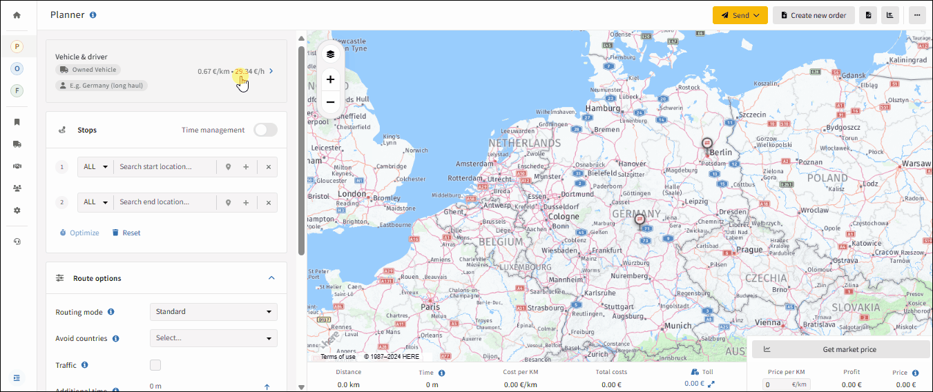 Truck Route Planner for all Europe
