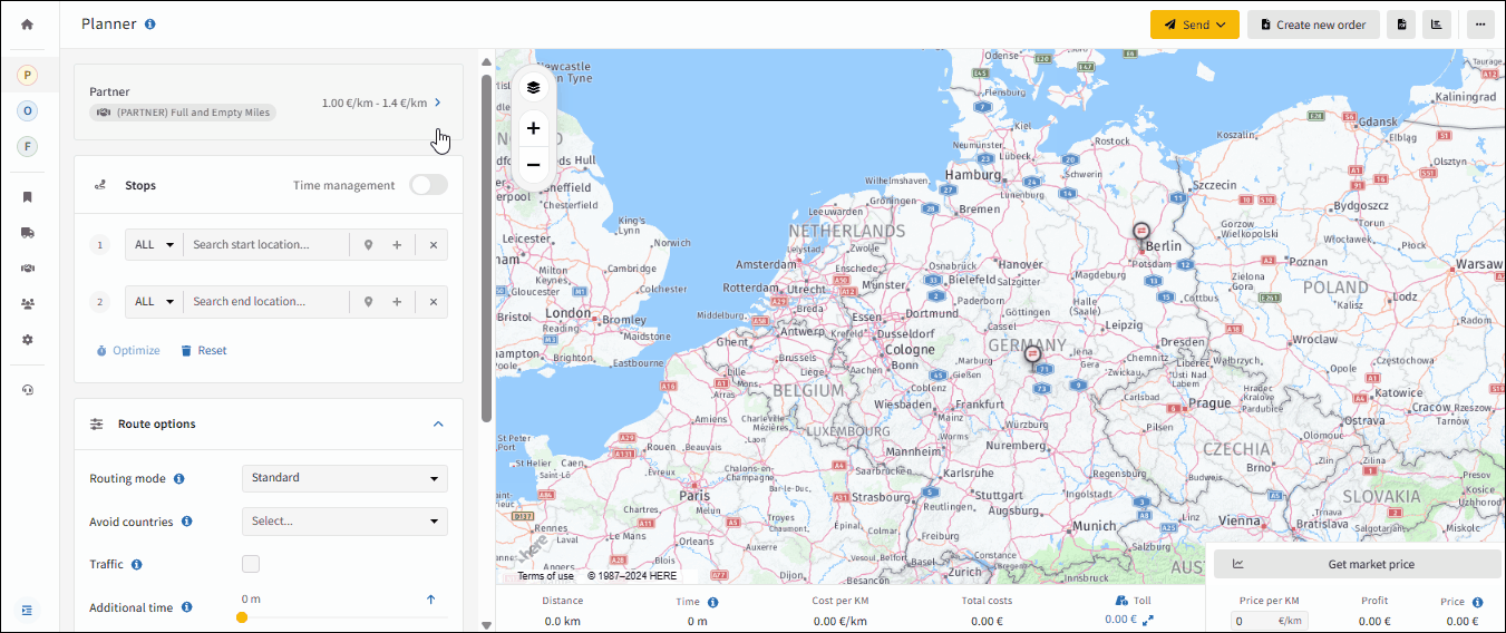 Truck Route Planner for all Europe