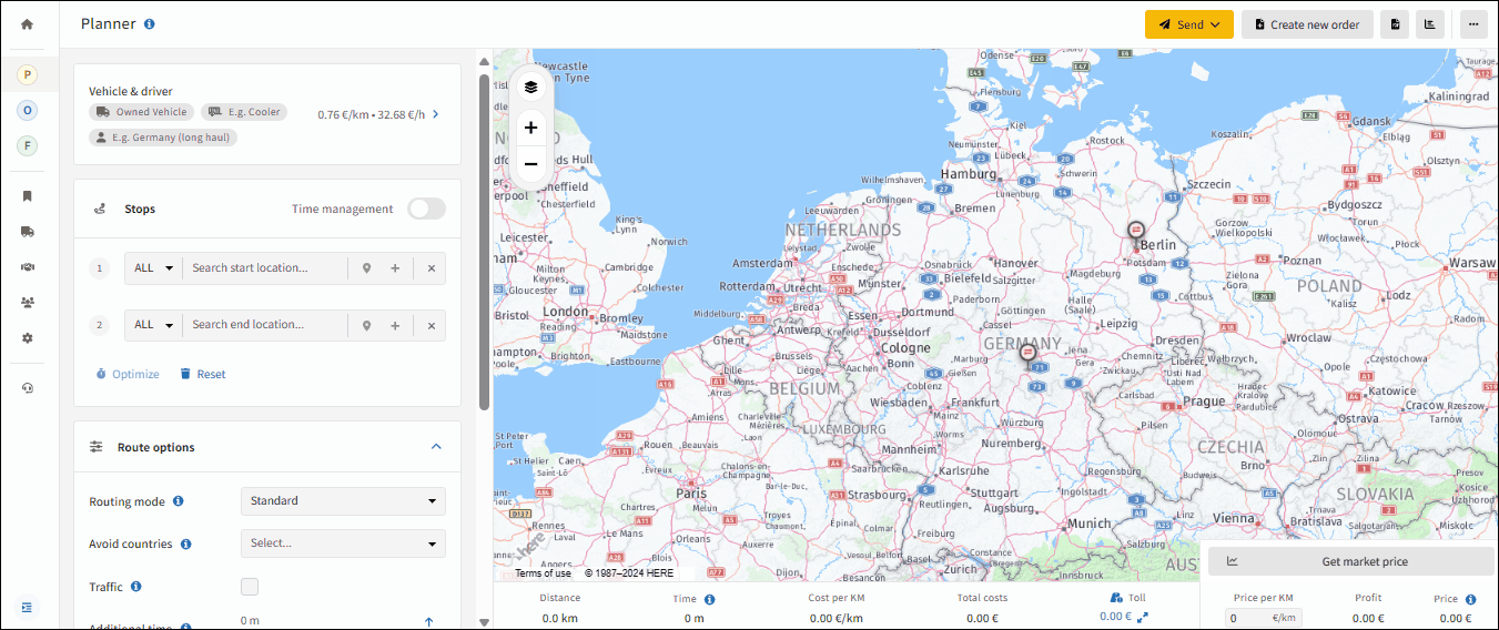 Truck Route Planner for all Europe