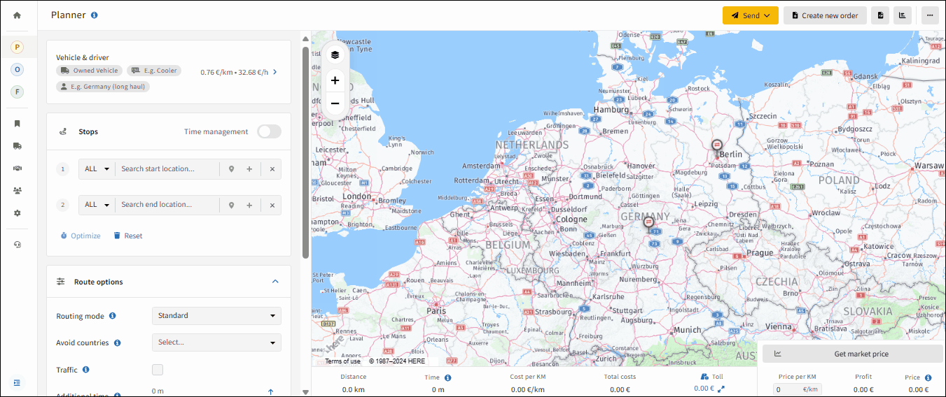 Truck Route Planner for all Europe