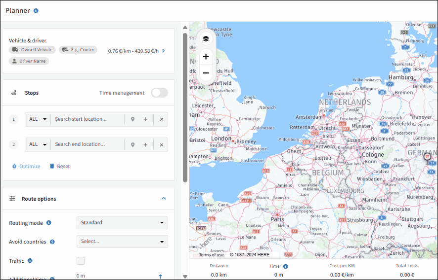 Truck Route Planner for all Europe