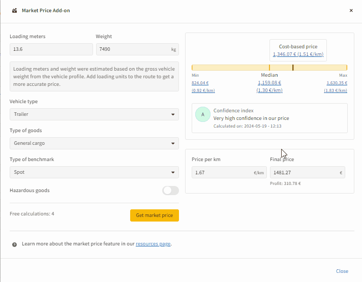 freight cost calculator