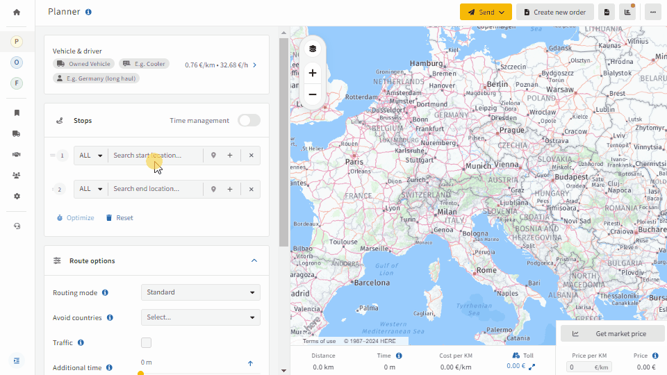 Planificador gratuito de rutas para camiones IMPARGO