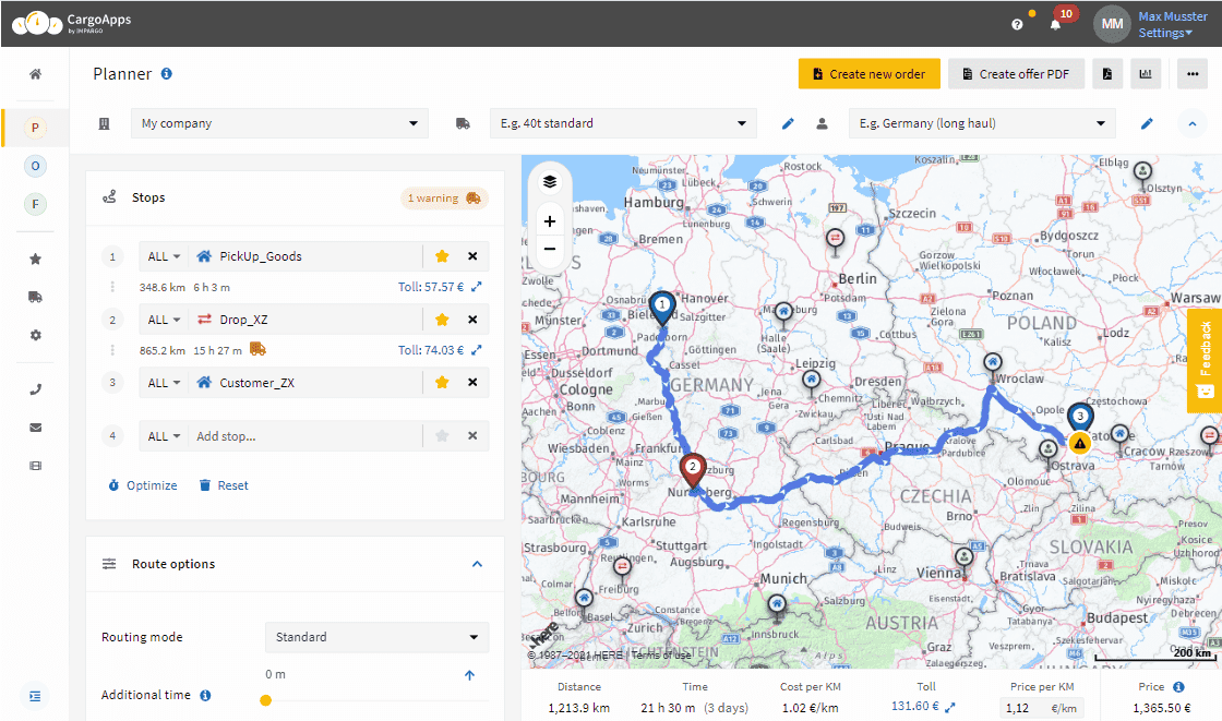 restricții camioane software TMS