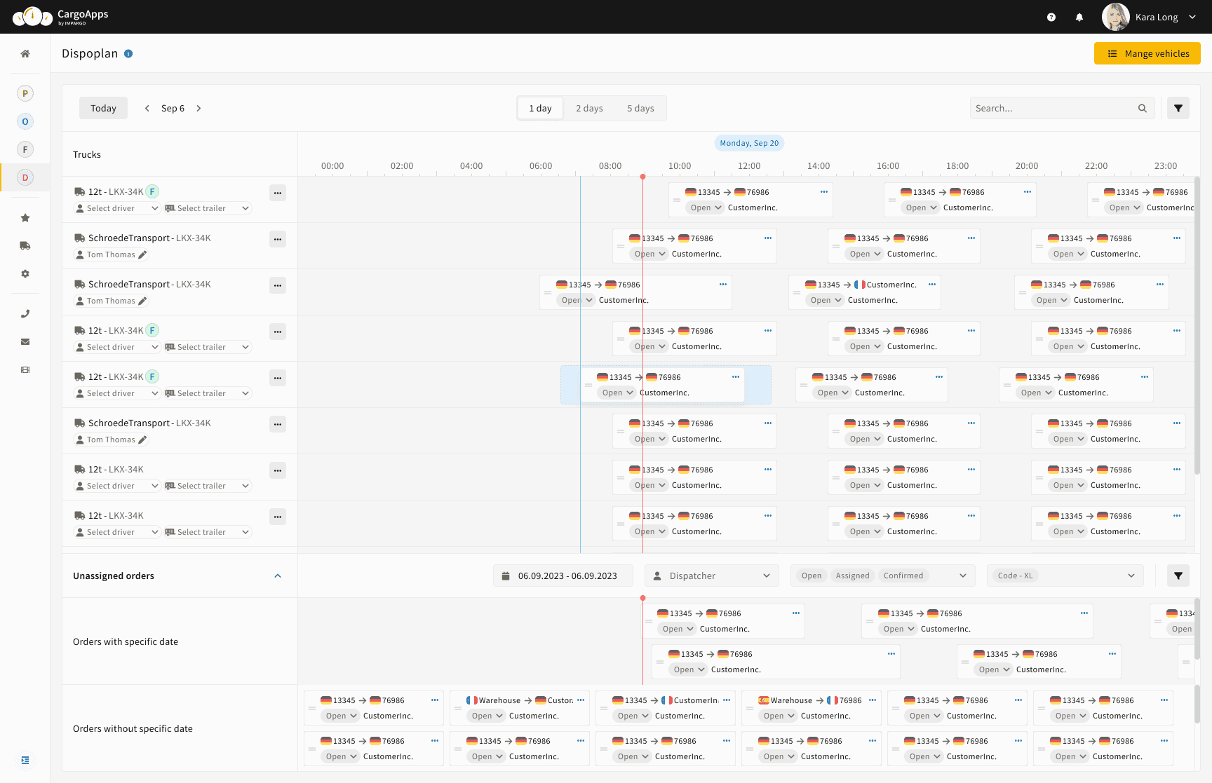 dispatch software view