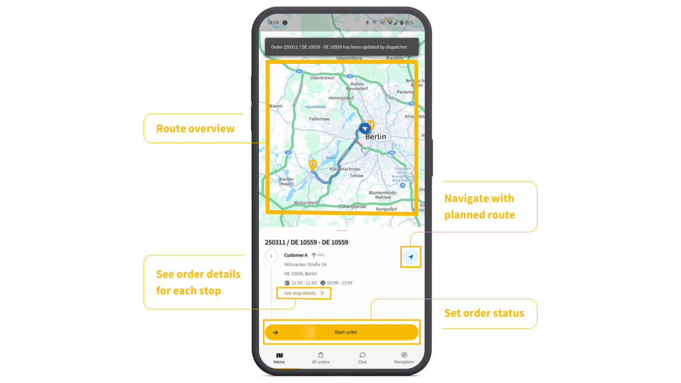 App móvil IMPARGO para conductores