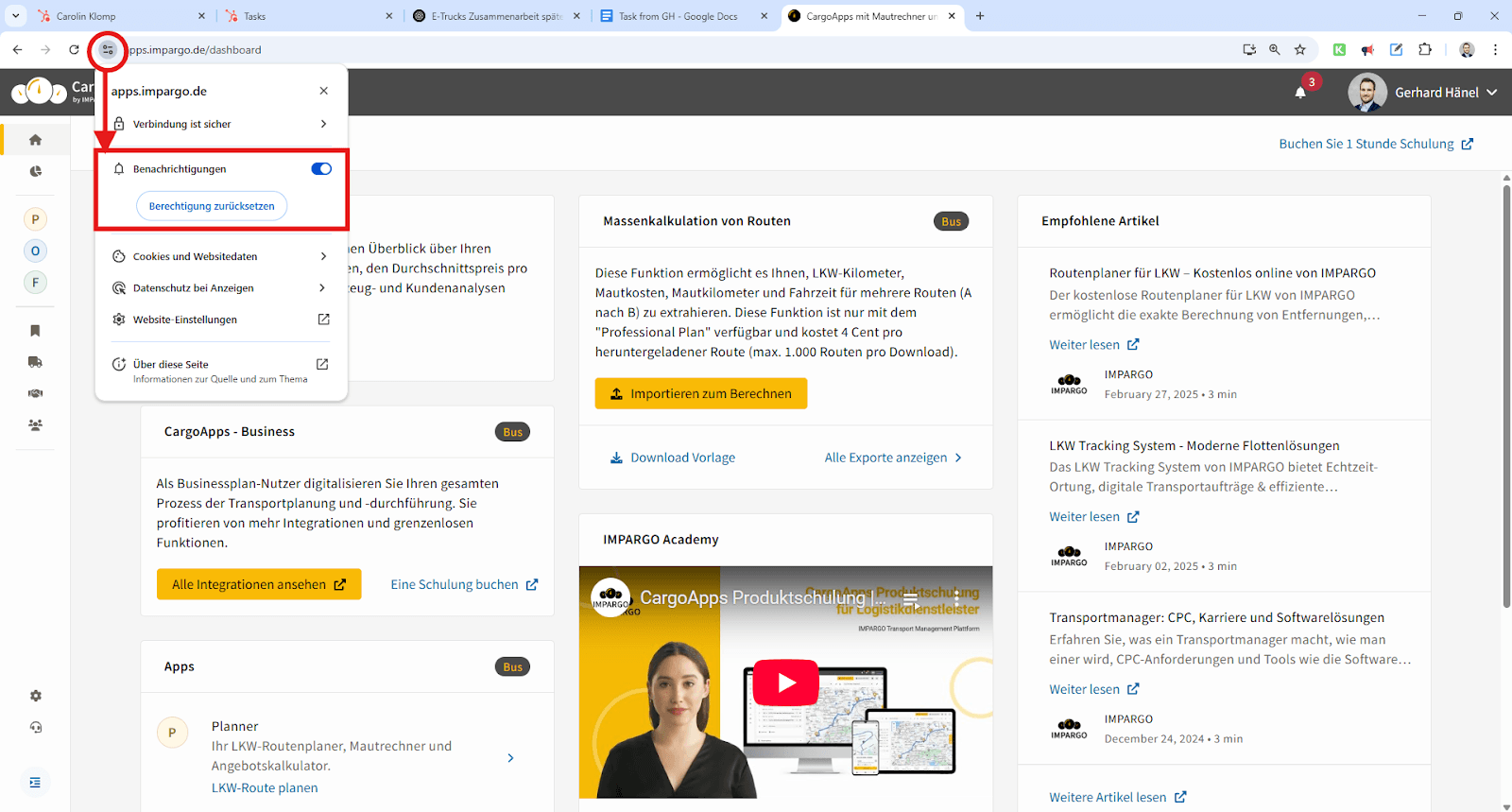 enable browser notifications