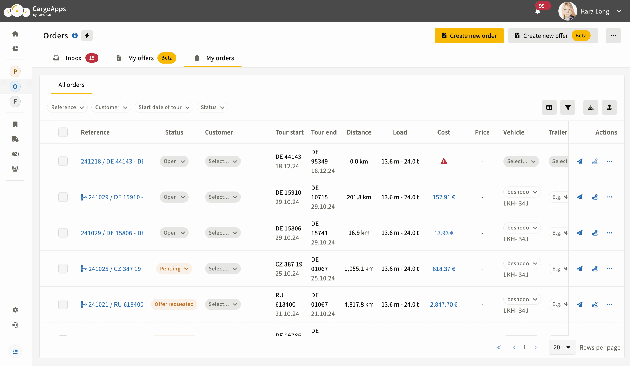 IMPARGO TMS als digitale Alternative zu Excel