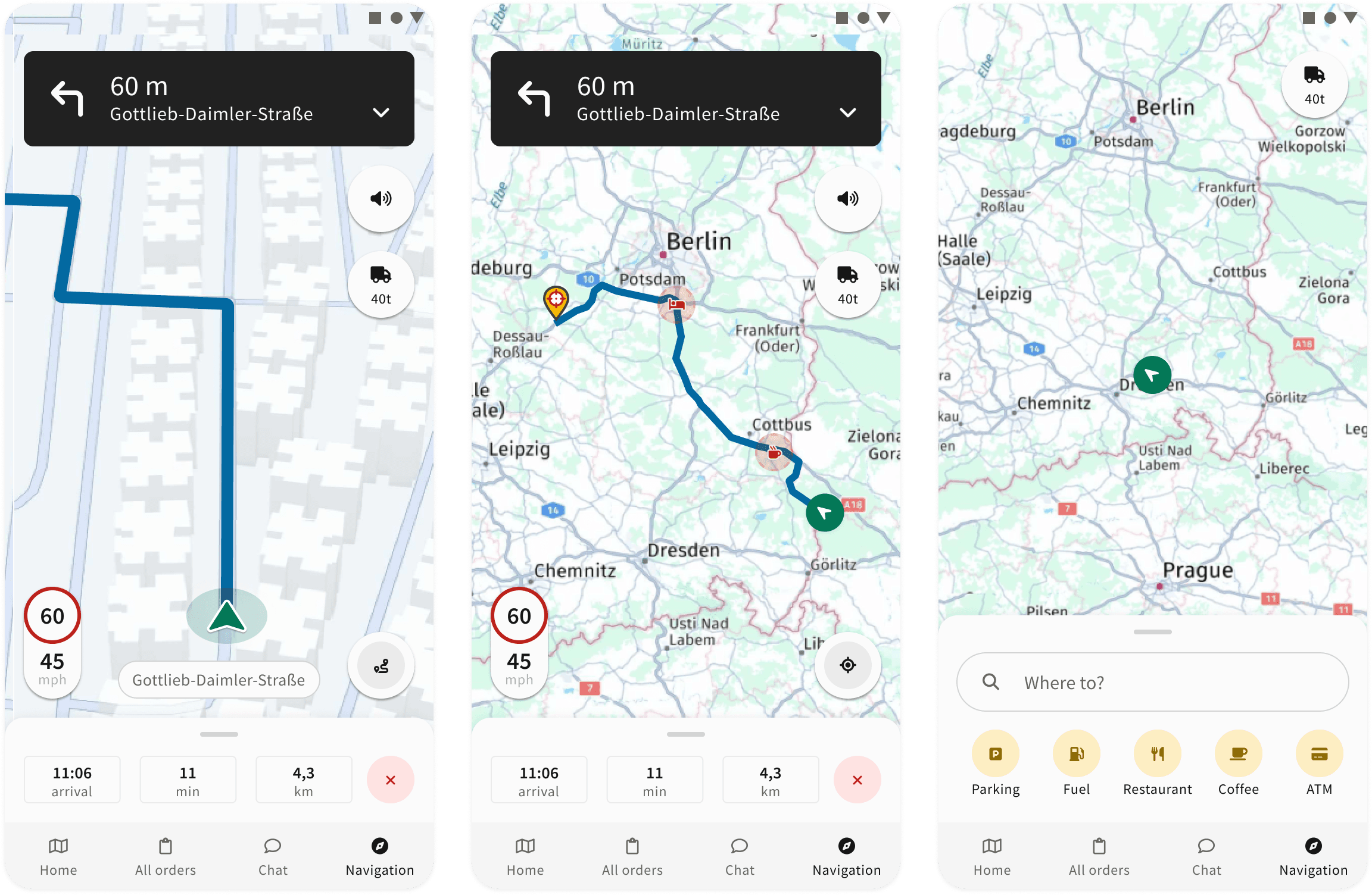IMPARGO App für Fahrer mit Live-Tracking