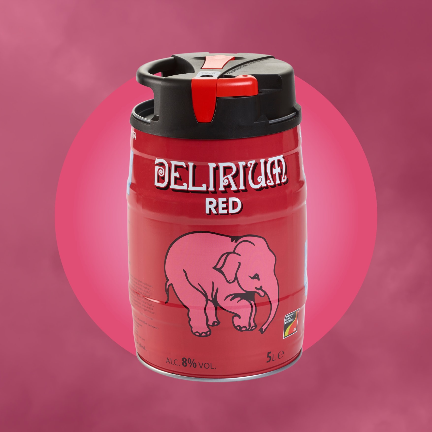 Cerveza Belga Delirium Red Barril 5 Litros