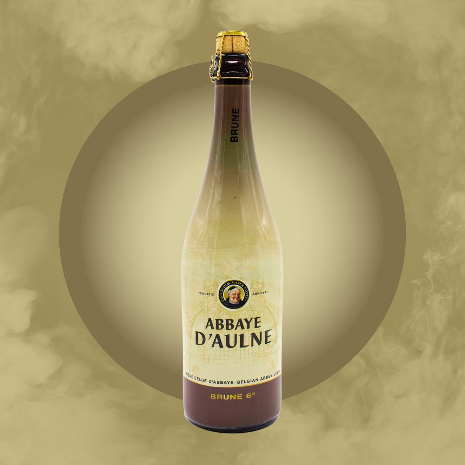 Cerveza Belga Abbaye D'Aulne Brune 6º Botella 750ml