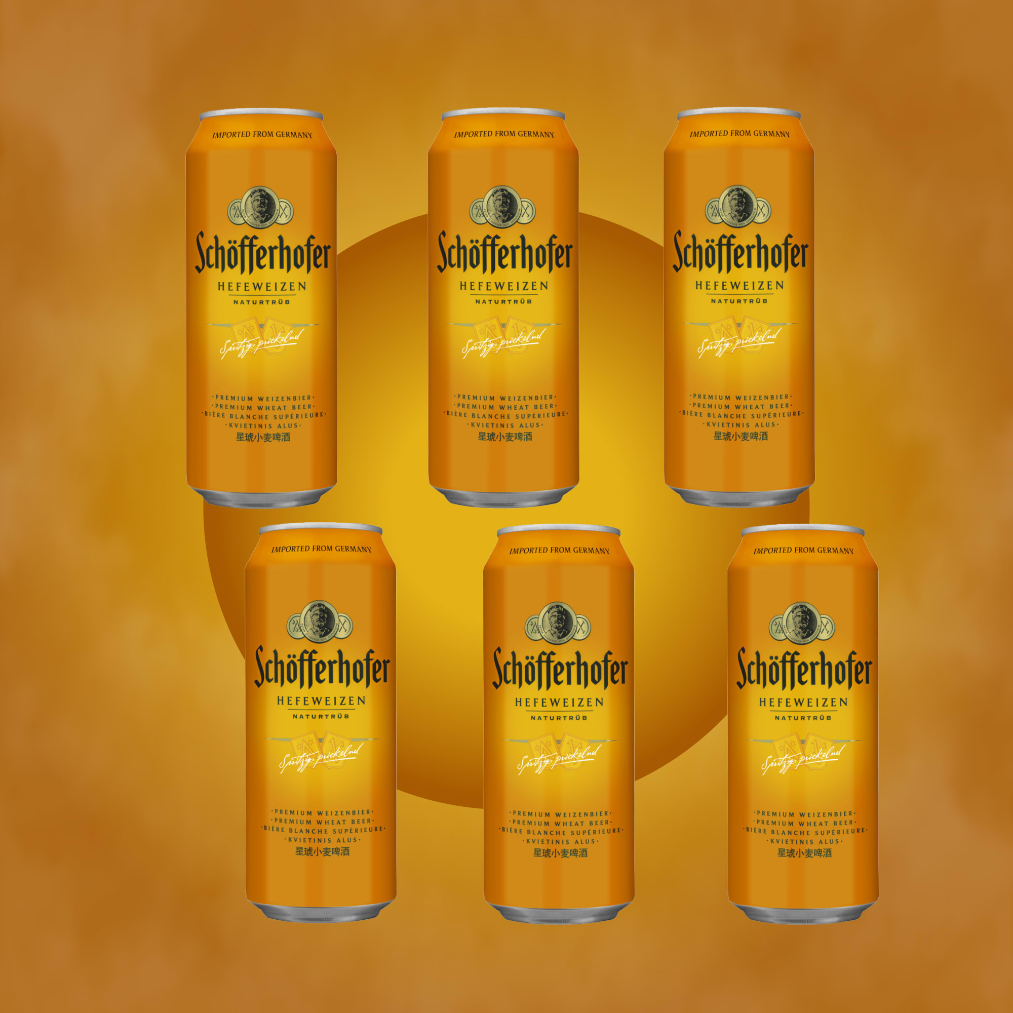 Cerveza Schöfferhofer Hefe Weizen Lata 500ml - Imagen 2