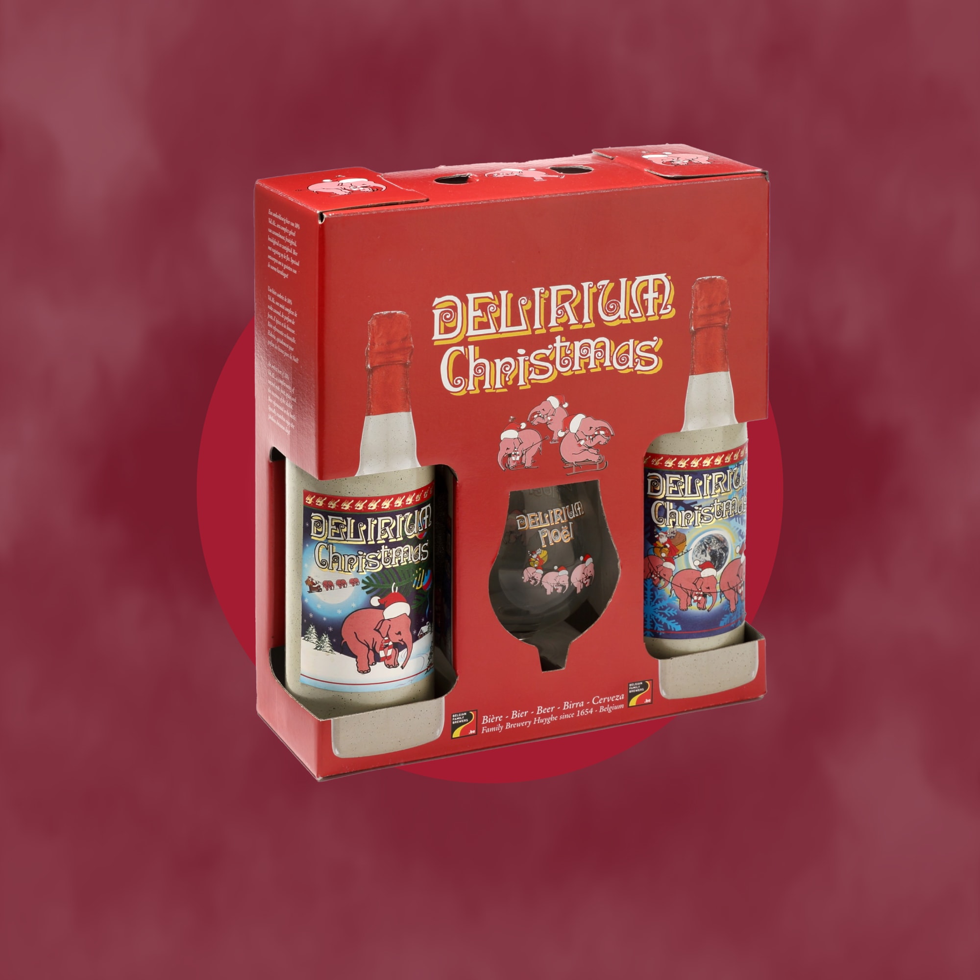 Combo Cerveza Delirium Christmas 2 cervezas 750ml + Copa