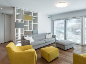 Interno di un living moderno e arioso made by Rossi F.lli