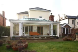 Formby orangery with open bifolds