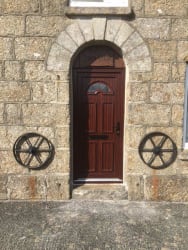 Rosewood door on a cottage