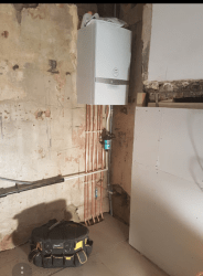 New Vaillant boiler installed during a kitchen renovation in West Hampstead