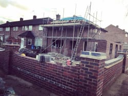 Double Storey Extension In Progress