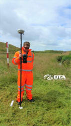 Taking Land Survey Ground Control Point Readings