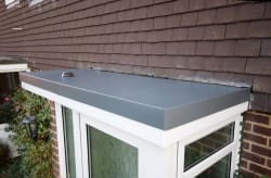 GRP porch flat roof