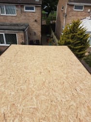 Garage roof new sterling board fitted