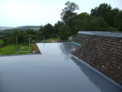 One of are new GRP Fibreglass flat roofs 