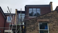 Factory glazed windows on 2 bedroom L shape loft conversion 