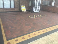 Blockpaving, Brindle Centre With Charcoal & Buff Border