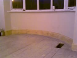 Curved skirting boards