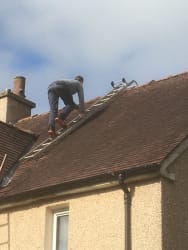 All repairs to re-roofs