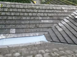 New maintennance free valley installed .also new liquid rubber box gutter installed with new 18mm osb boards