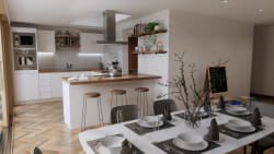 View of proposed kithen / dining area @ King's Somborne
