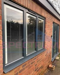 Origin Aluminium windows with internal blinds