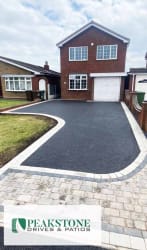 Tarmac driveway finished with a taguler border 