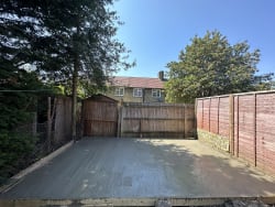 Concrete shed base