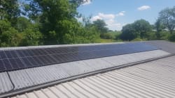 Barn roof. Trapezoidal 