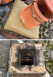 Install New Chimney Cowl and Re-Bed Flaunching