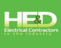 H E & D logo