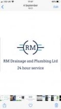 Rm drainage and plumbing logo