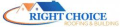 Right choice roofing and building logo