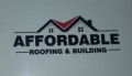 Affordable roofing & building logo