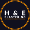 H & E Plastering Logo